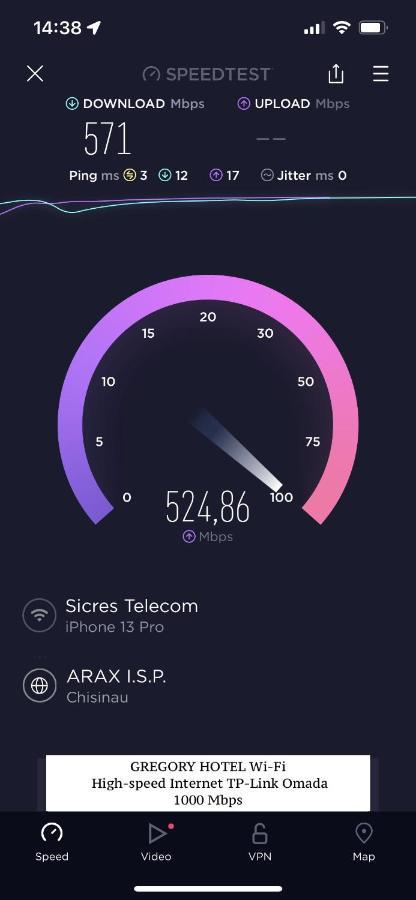 Gregory Boutique Hotel Chişinau Exteriör bild Speedtest interface